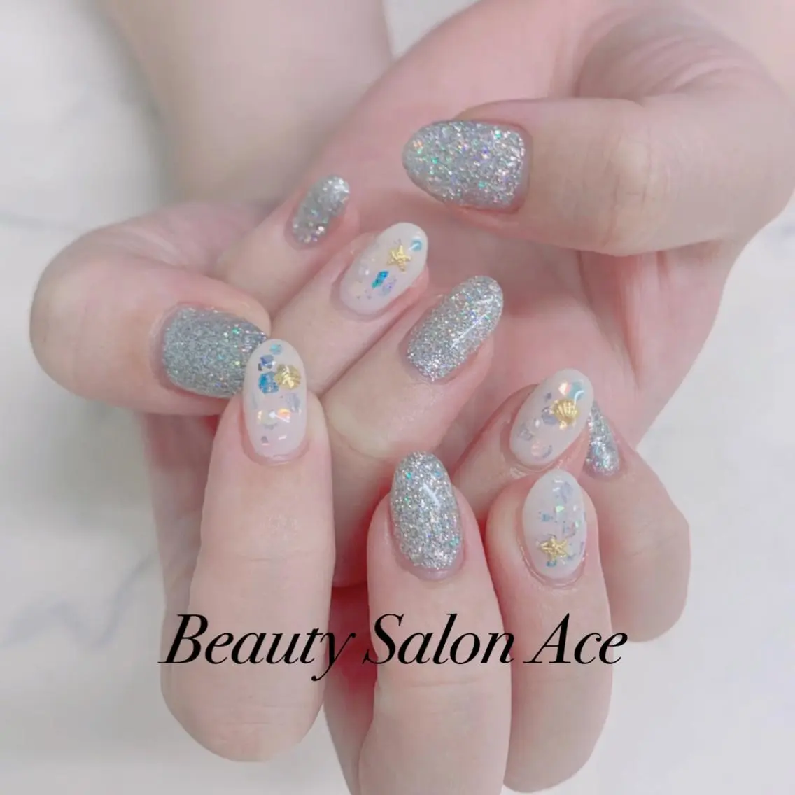ネイル ラメ(グリッター) メンズネイル 夏ネイル ハンドネイル ハンドケア 池袋フィルイン Ace♡Nailのネイルデザイン