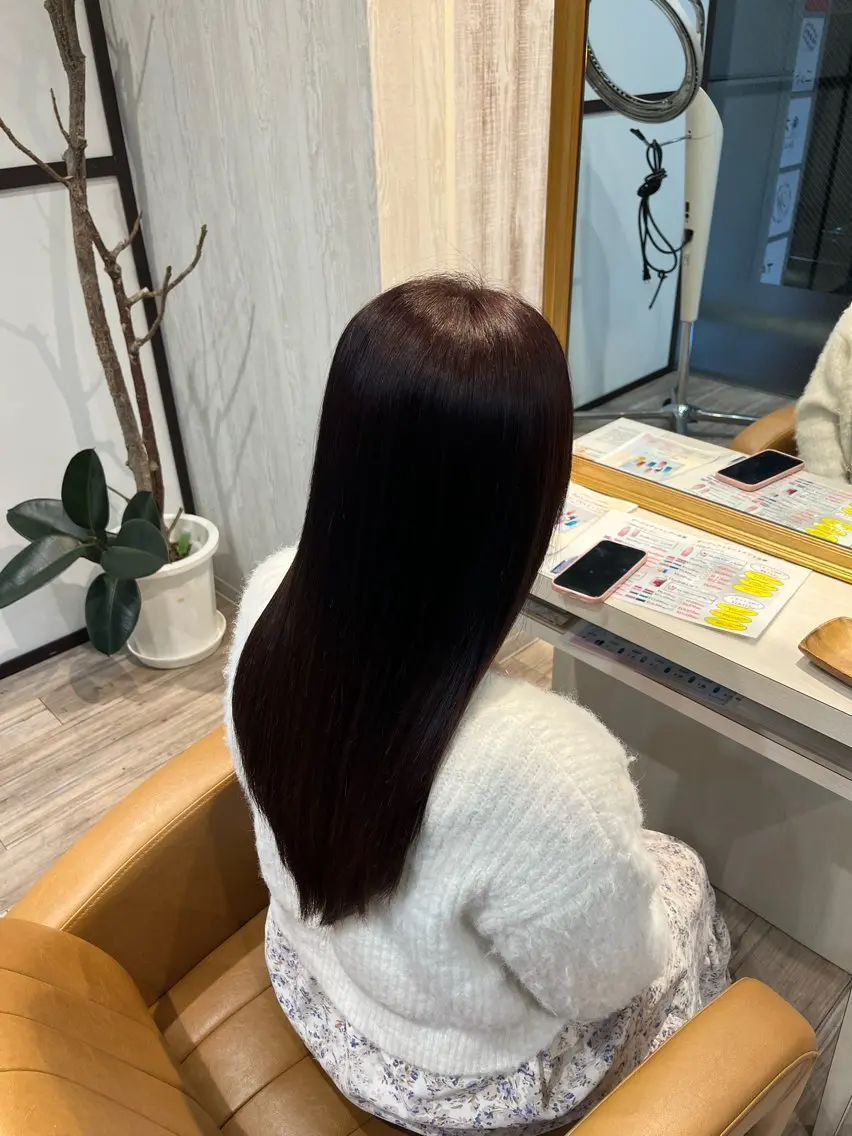 セミロング カラー ブリーチ ブラウンカラー ブリーチなしカラー ピンクカラー ピンクブラウン カット ヘアカラー ブリーチなしWカラー レイヤー/Rickyのヘアスタイル
