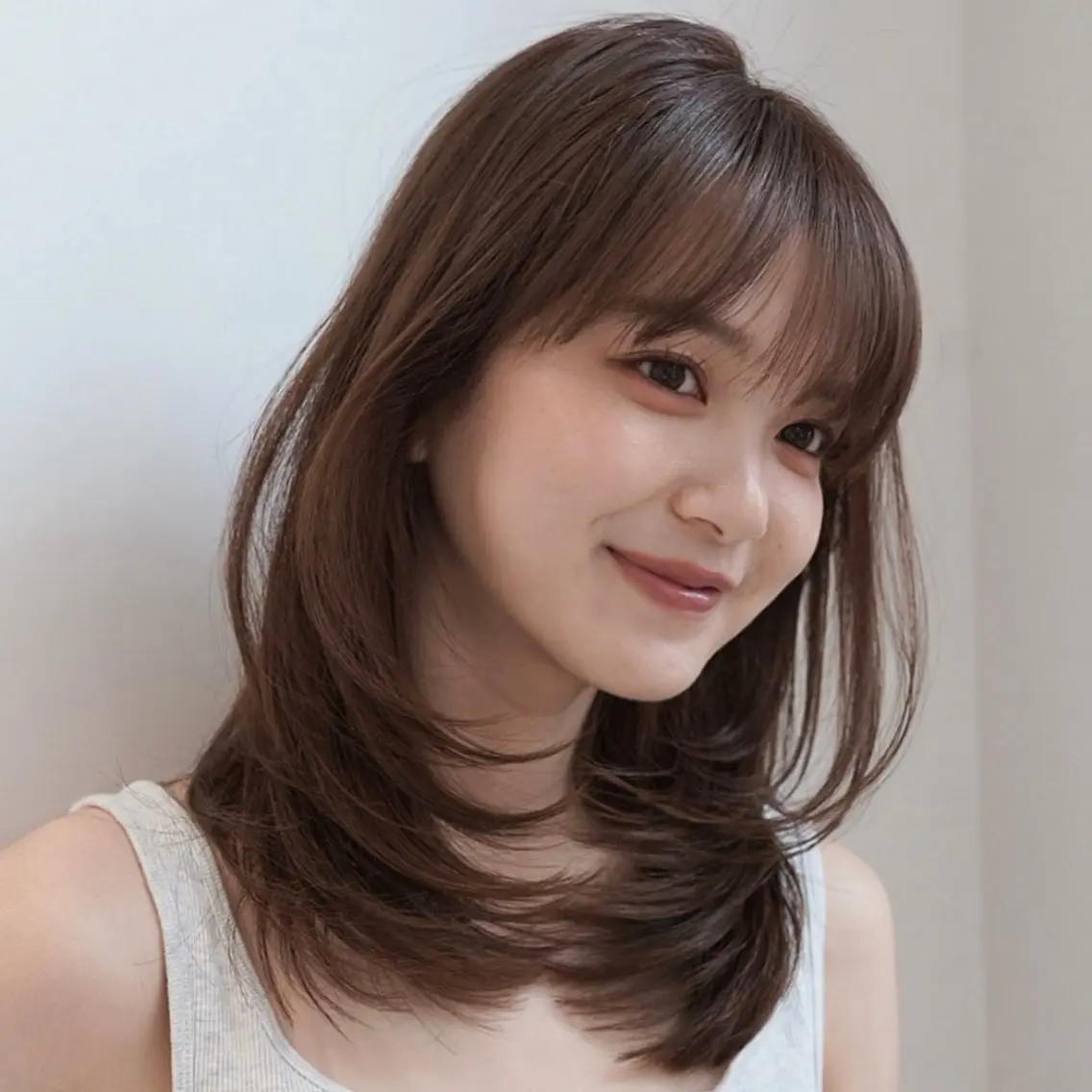💫人気No1💫似合わせレイヤーカット✂️+透明感カラー🫧+ナノスチーム保湿TR✨ハッシュカット/韓国風レイヤーの写真