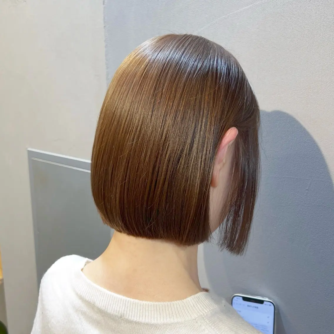 ショート カラー 切りっぱなしボブ ボブ 神戸ボブ✂️ ioe三宮/田 伸佳のヘアスタイル