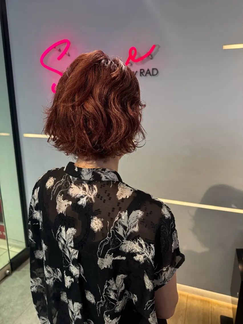 ショート パーマ ボブ 小顔カット カット パーマ トリートメント 似合わせ特化❤️ カット/パーマ/梅田のヘアスタイル