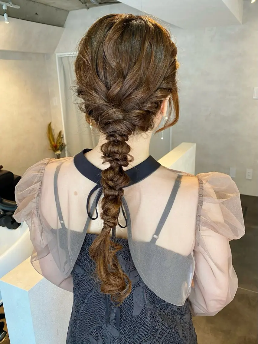 ヘアアレンジ 結婚式・ブライダル ヘアセット ヘアセット&カラー 🩷miwaのヘアスタイル