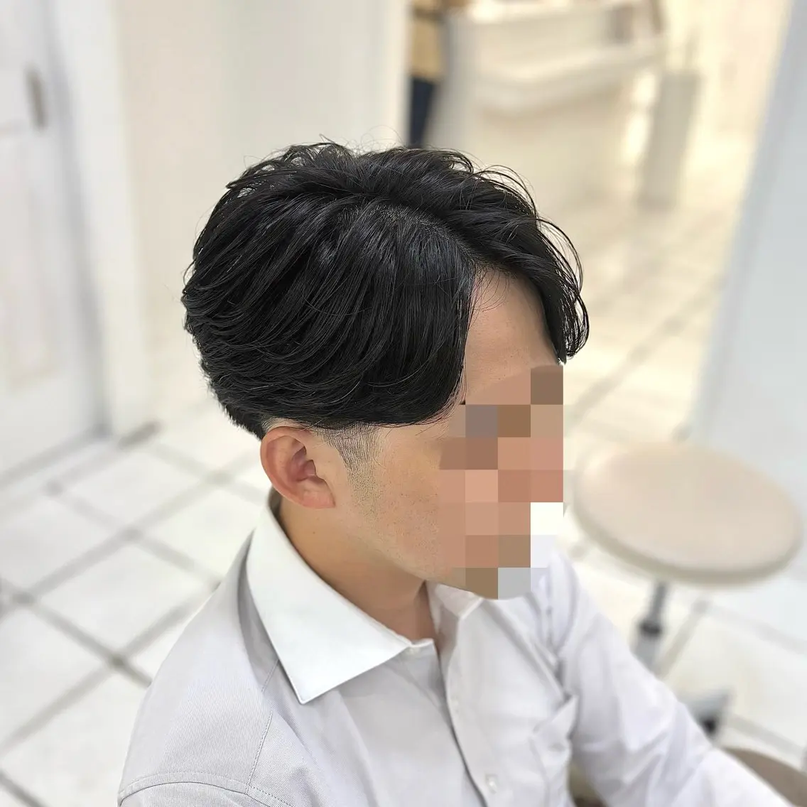 メンズ センターパート カット 阿部 渓太のヘアスタイル