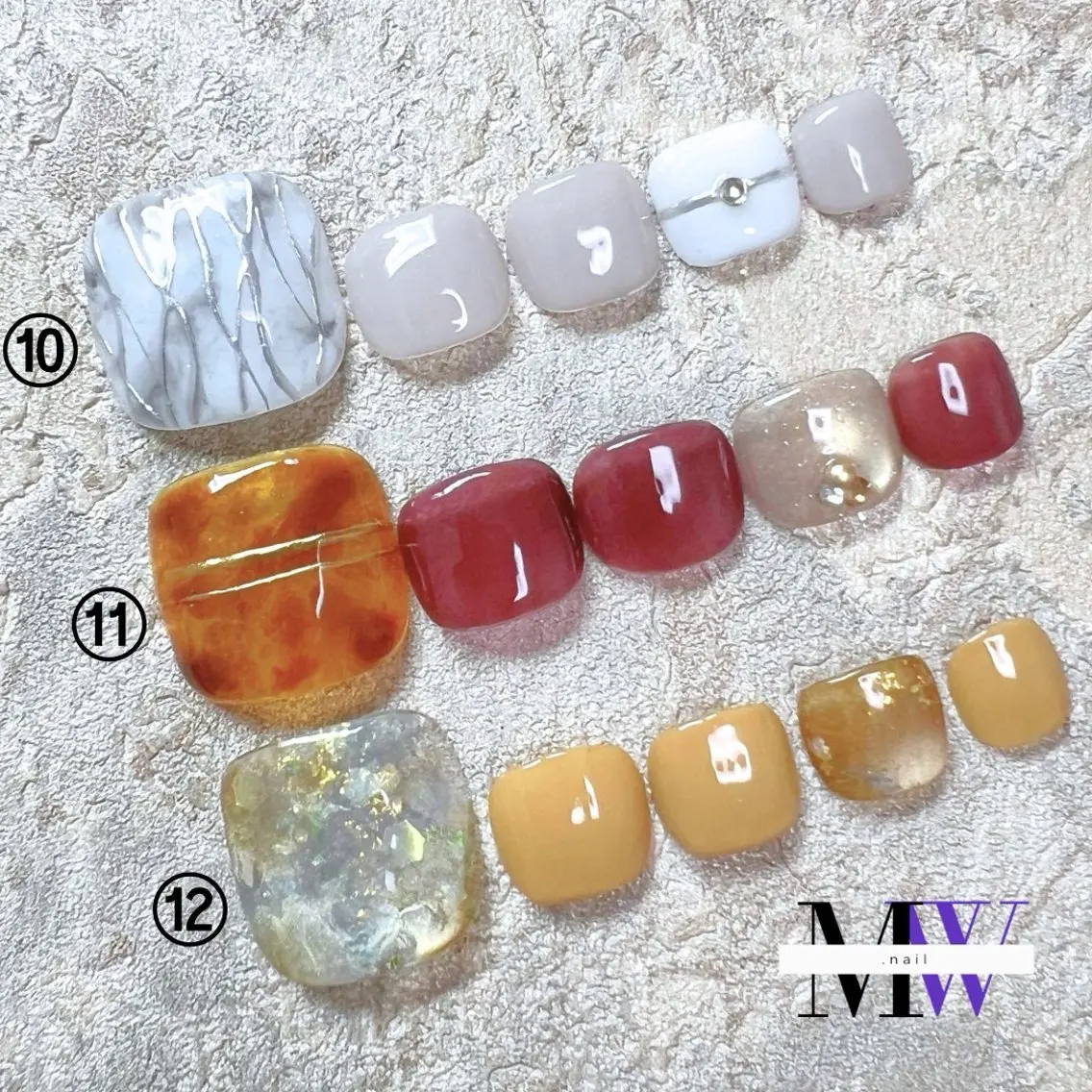ネイル アートネイル フットネイル ジェルネイル フットネイル MW .nailのネイルデザイン