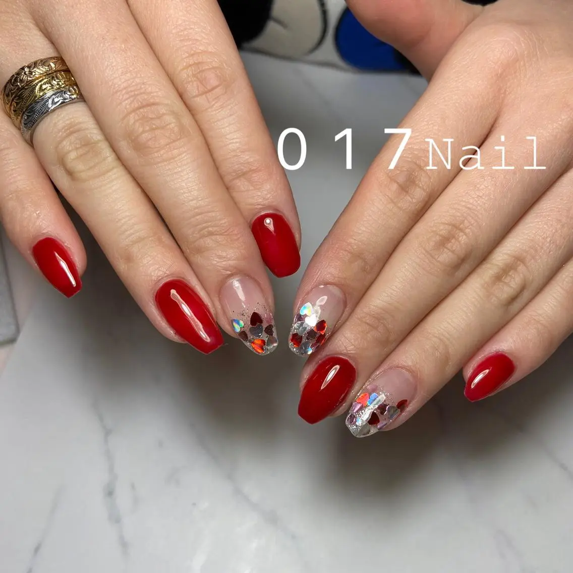 ネイル ハート rei naのネイルデザイン