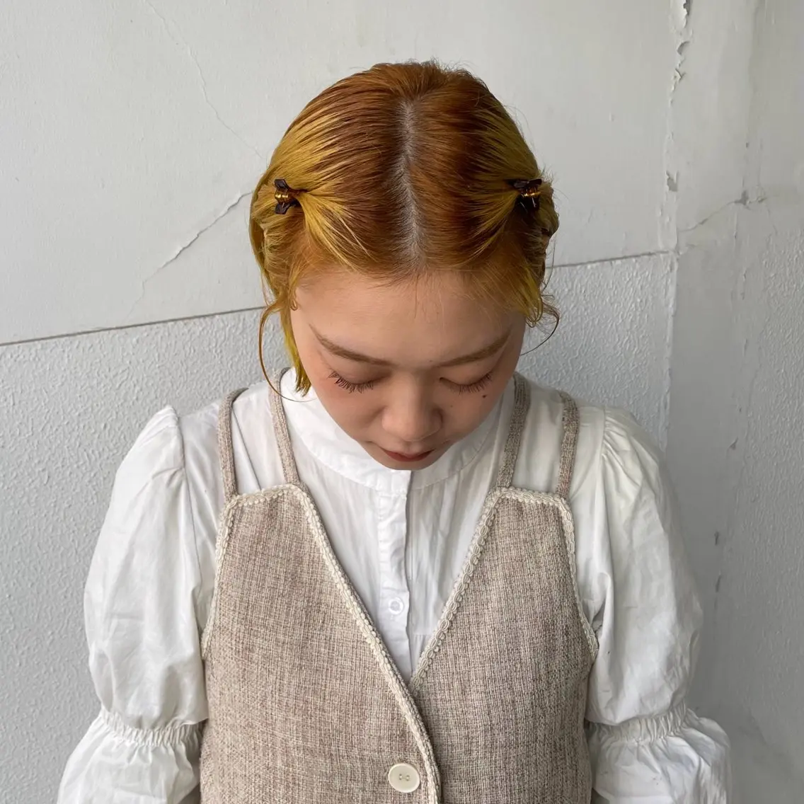 ショート カラー ブリーチ ヘアカラー カットモデル yumekaのヘアスタイル
