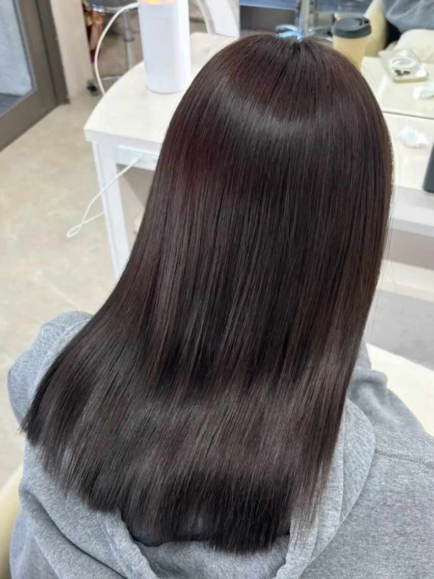 ミディアム カラー ヘアカラー トリートメント XELM高崎 nearaのヘアスタイル