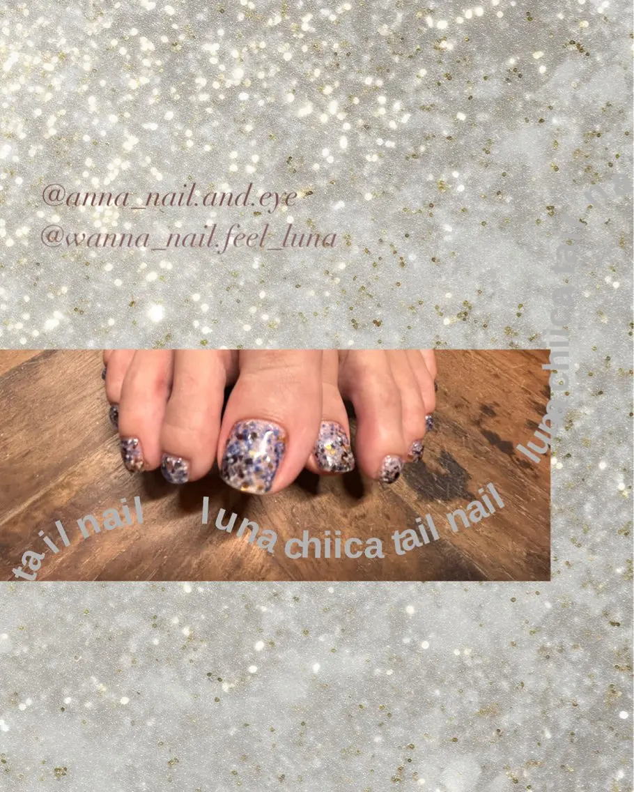ネイル フットネイル フットネイル LUNA chiica🌵のネイルデザイン