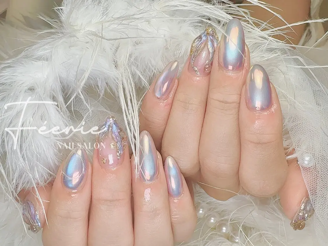ネイル クリアネイル フットネイル フレンチネイル ジェルネイル 韓国ネイル ハンドネイル ハンドケア nail salon Feerieのネイルデザイン