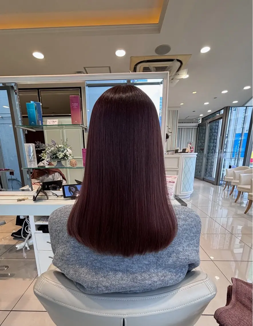 ミディアム ヘアカラー トリートメント 髪質改善縮毛矯正 /レイヤー🌙ゆきのヘアスタイル