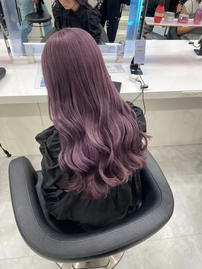 ロング カラー ラベンダーカラー 💜RIO/韓国風 寒色・暖色カラー💜のヘアスタイル