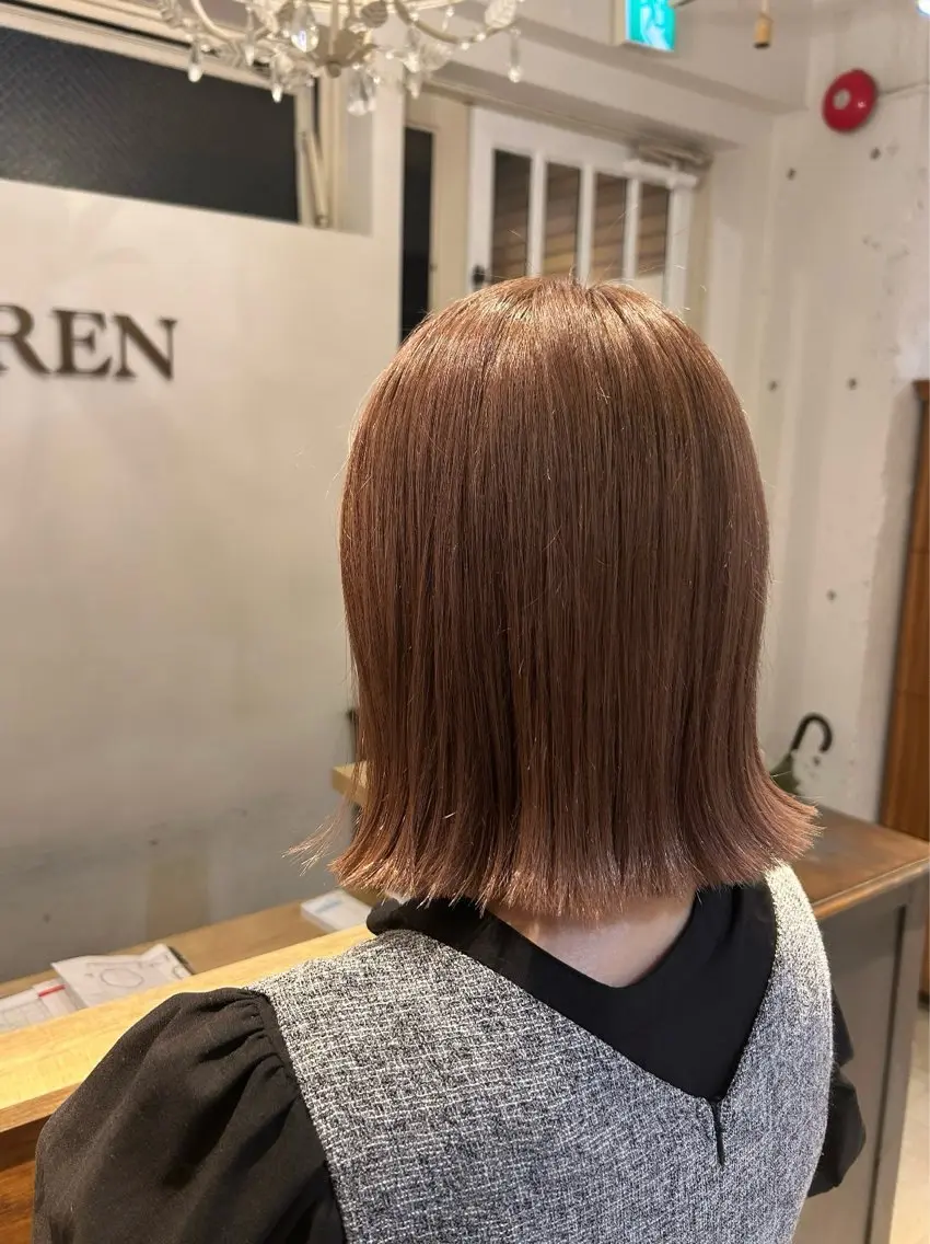 ショート ヘアカラー トリートメント 山本美月♥️艶カラー ♥️暖色カラー♥️のヘアスタイル