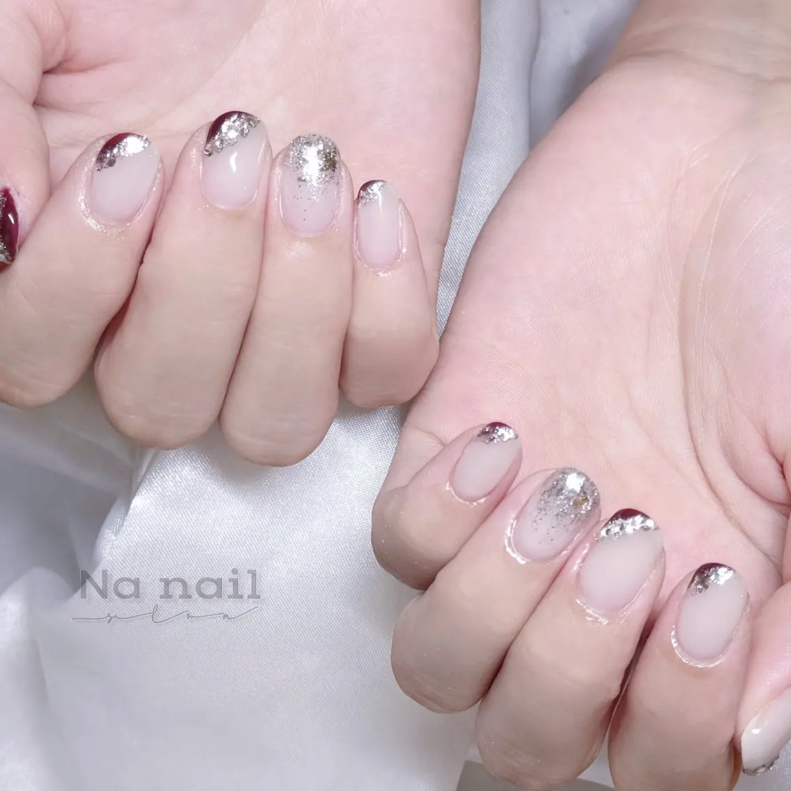 ネイル チークネイル フラッシュネイル フレンチネイル ジェルネイル グラデーション ハンドネイル CC Nail 高田馬場のネイルデザイン