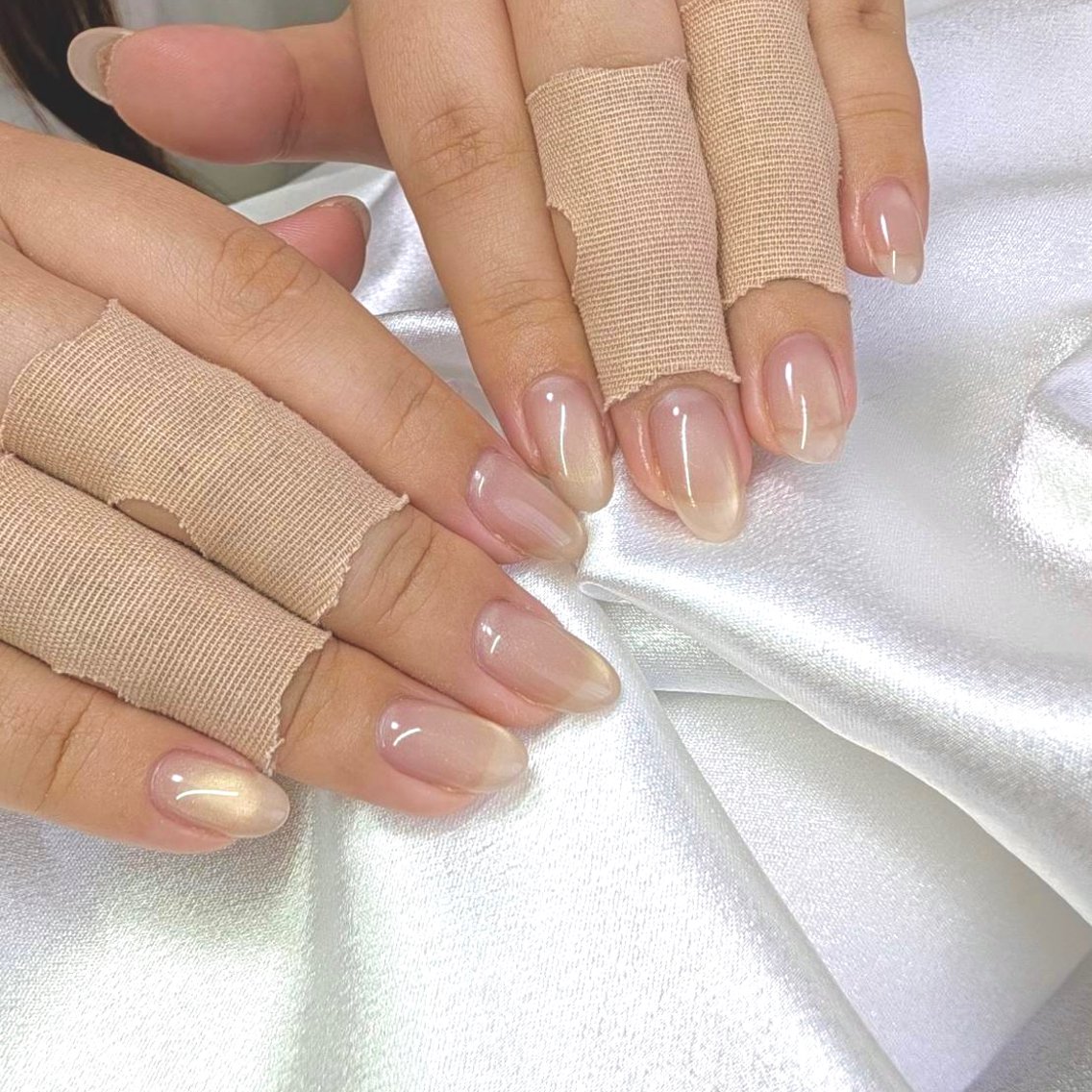 ネイル マグネットネイル ビー玉ネイル ハンドネイル nailslon A-Fleurのネイルデザイン