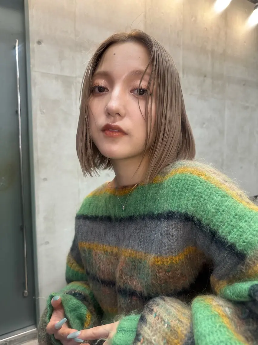 ショート カラー グレージュ カット ヘアカラー トリートメント カットモデル募集中 ／HARUKA🎀のヘアスタイル