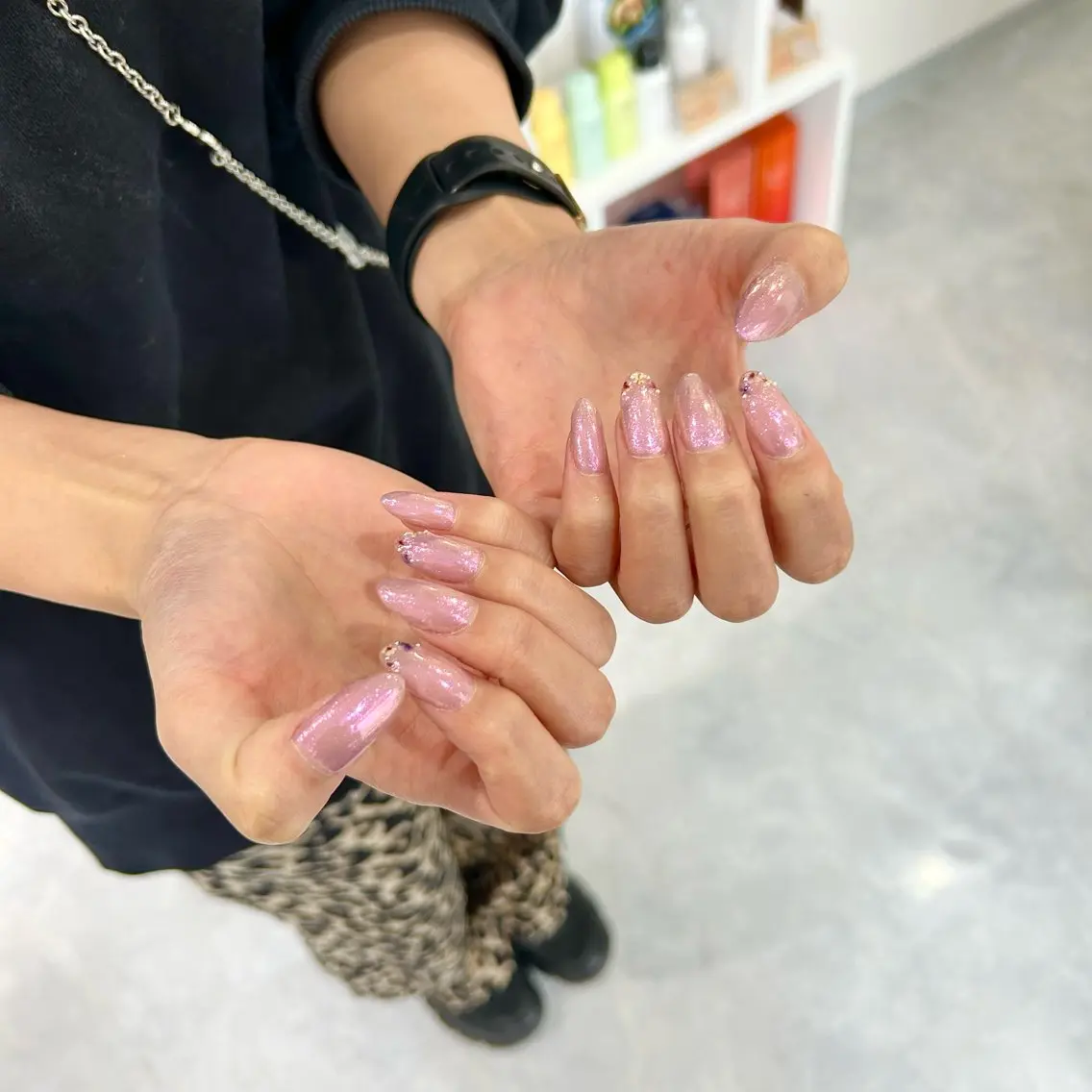 ネイル オーロラネイル フラワーネイル 持ち込み ハンドネイル RYO /Amourのネイルデザイン