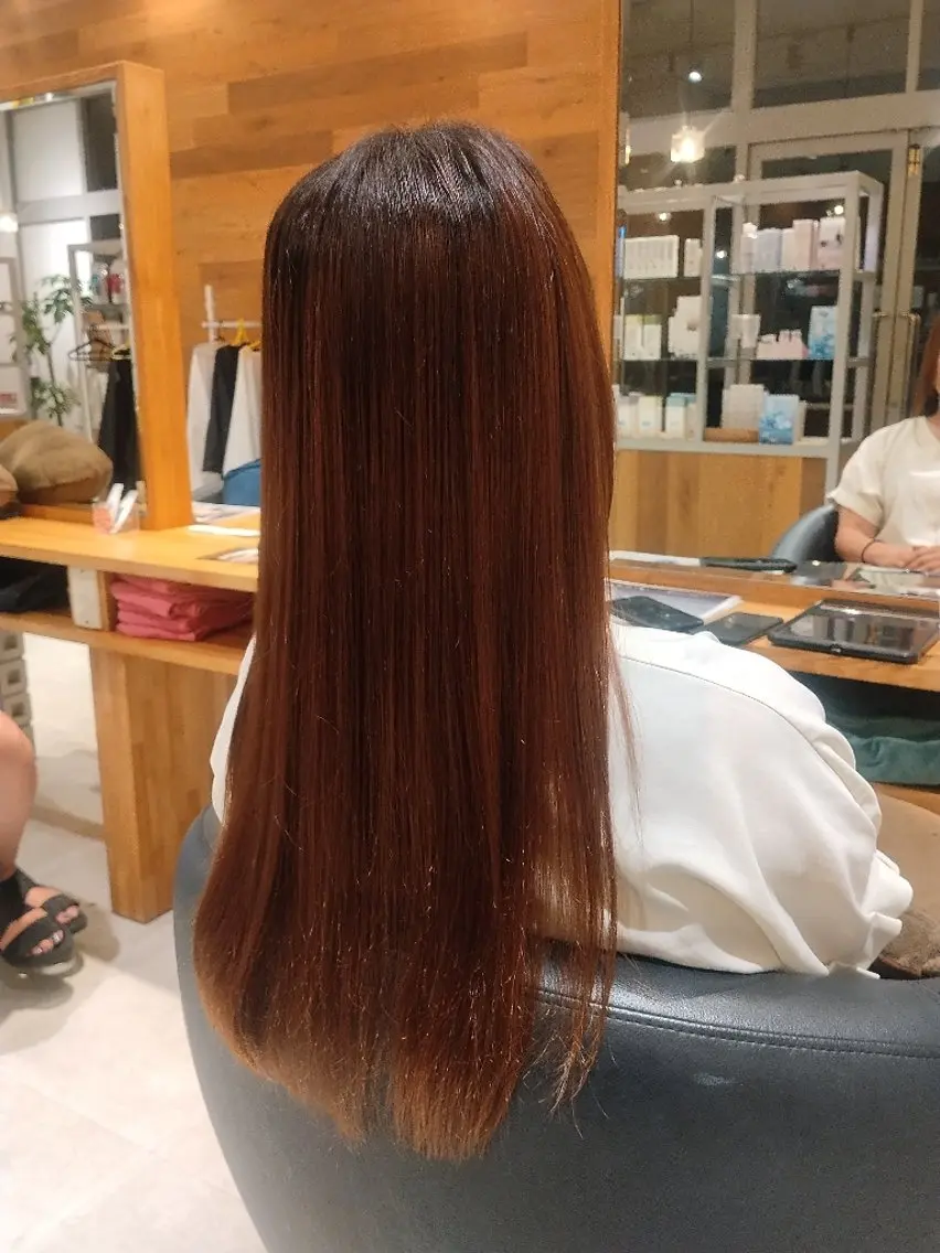 ロング カット 縮毛矯正 合田 美空のヘアスタイル