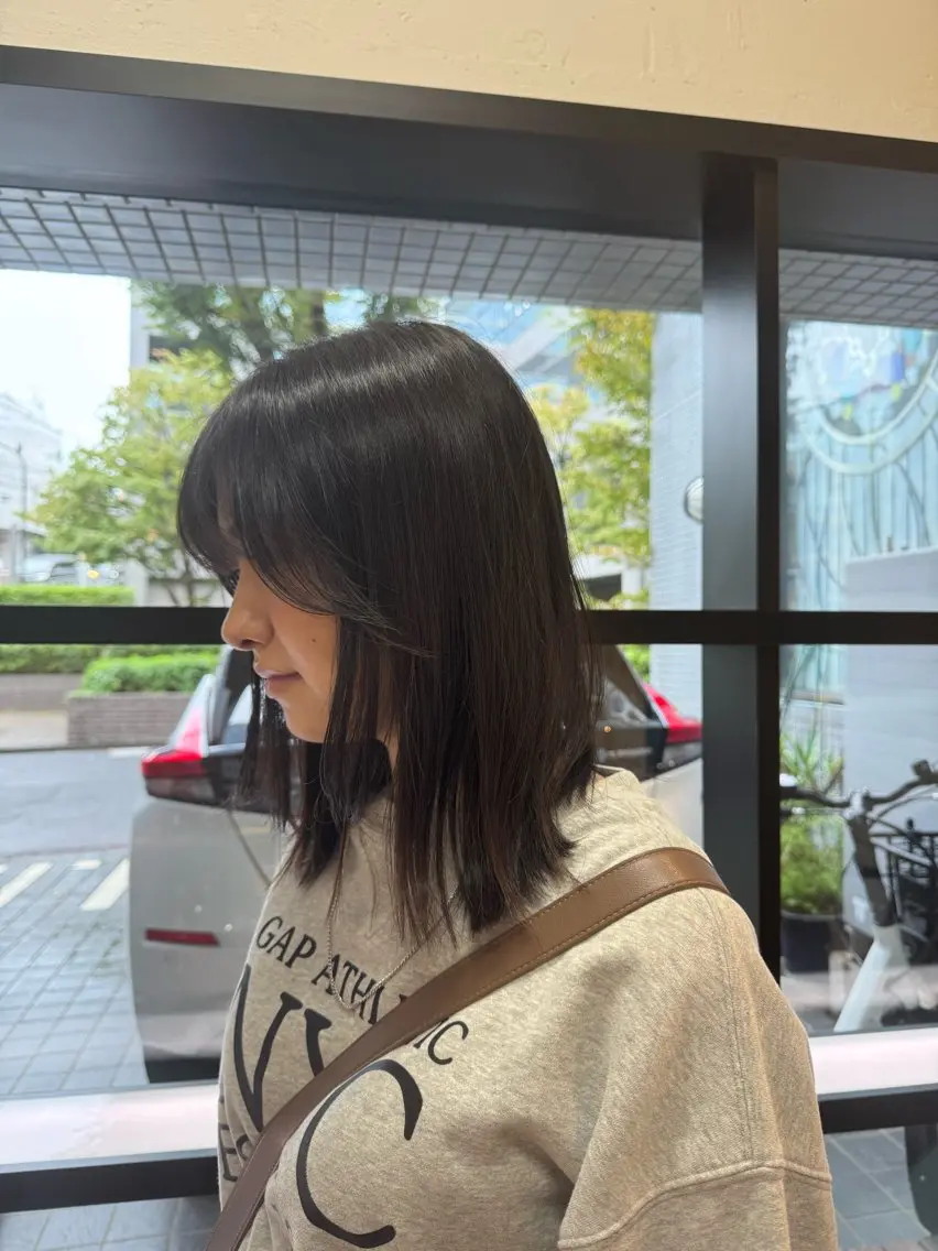 前髪、顔周りカット➕フロント縮毛矯正の写真