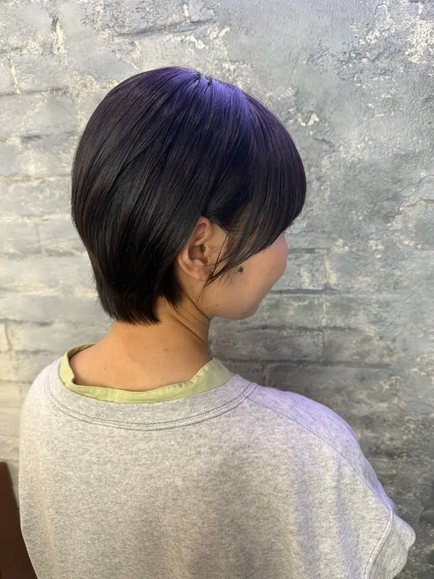 ショート ハンサムショート ショートヘア 韓国ヘア✨グレージュ カラーasamiのヘアスタイル