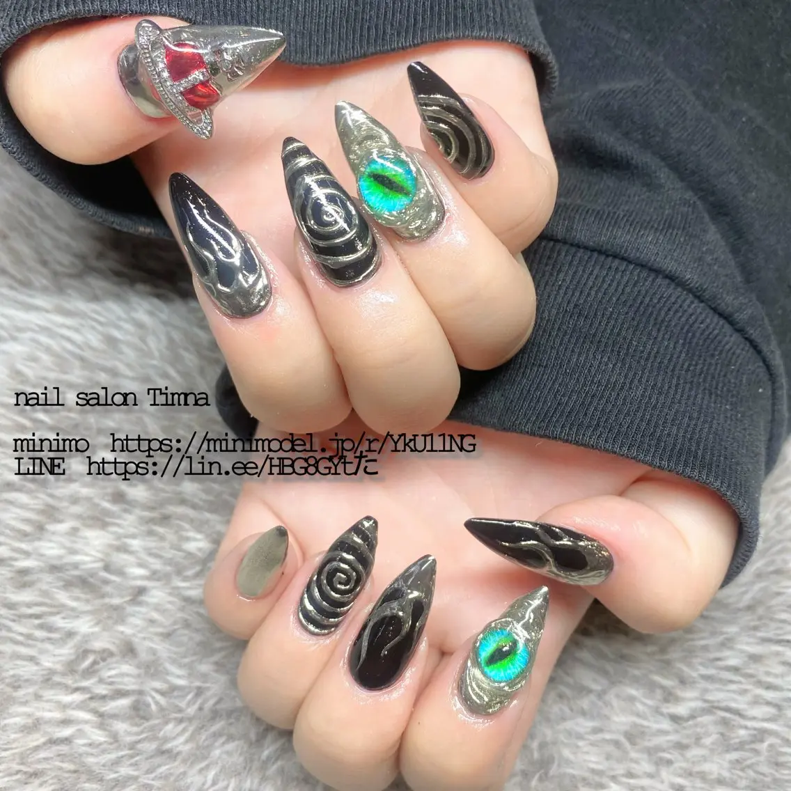 ロング ハンドネイル NAILSALON 🍔Timna🍟のネイルデザイン
