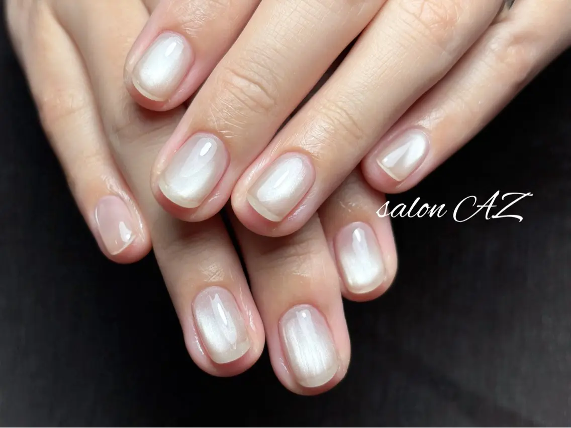 ネイル アートネイル 長さ出し フットネイル フレンチネイル ジェルネイル ハンドネイル salon AZのネイルデザイン