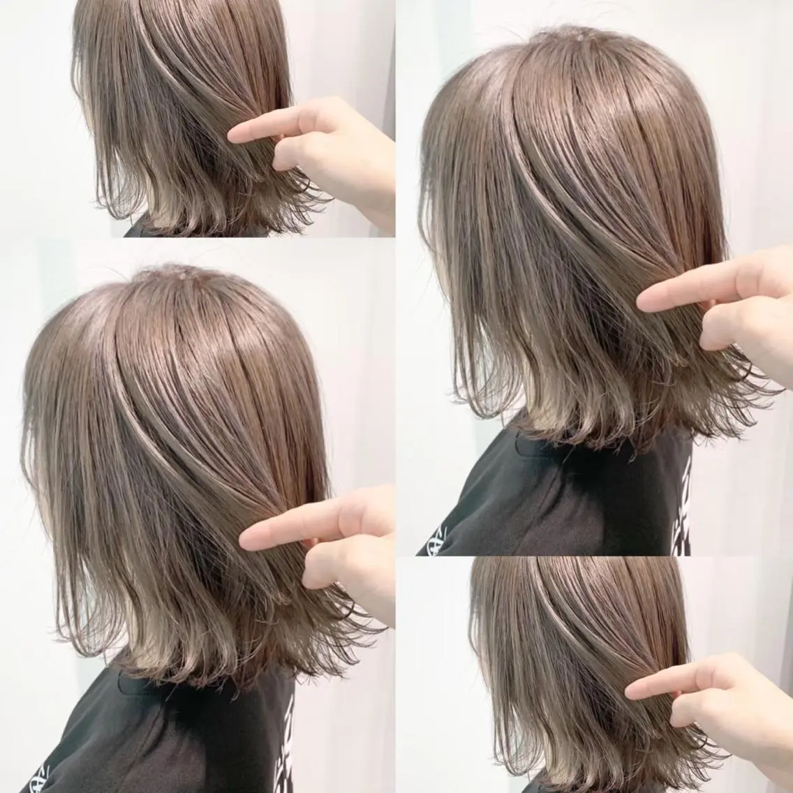ミディアム ヘアカラー トリートメント ヘッドスパ 透明感♡グレージュ ♡ミルクティー♡のヘアスタイル