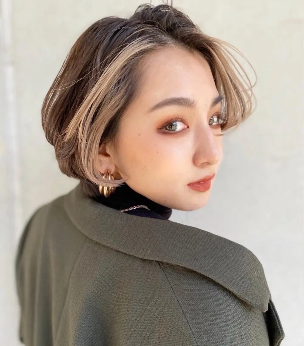 ショート カラー ヘアカラー gisel エリナのヘアスタイル