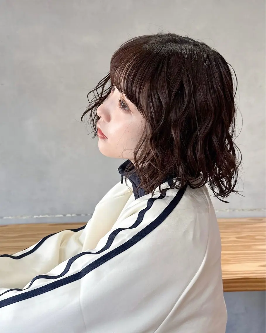 ミディアム パーマ ミディアムパーマ カット パーマ 🫧もも🫧 ／パーマ/似合わせ/のヘアスタイル