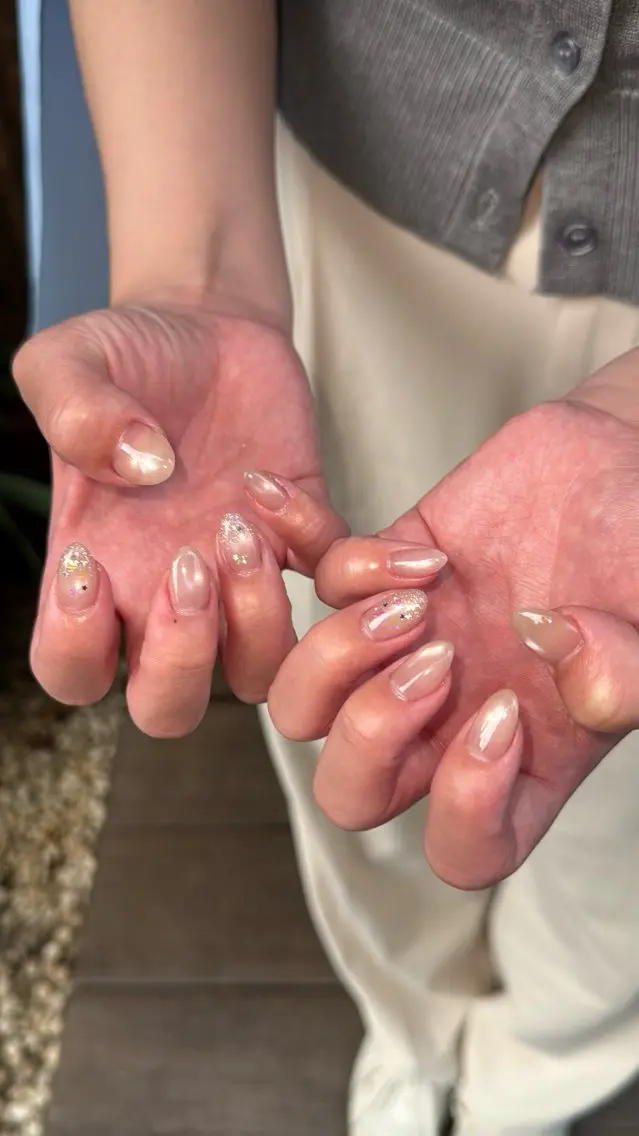 ネイル フラッシュネイル フラッシュマグ フットネイル フレンチネイル 韓国ネイル ハンドネイル SAKU nail 作島茜のネイルデザイン
