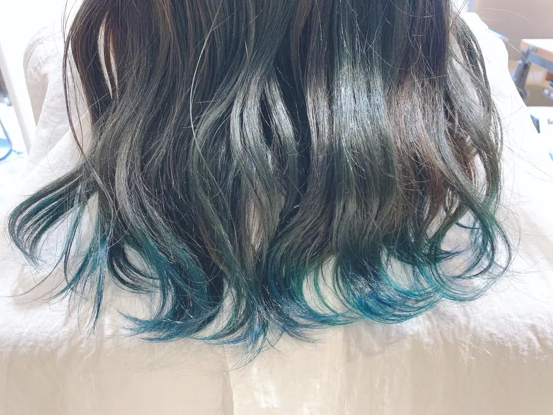 ロング カット ヘアカラー トリートメント 🌿earth亀有店 【緑髪のノブ】🌿のヘアスタイル