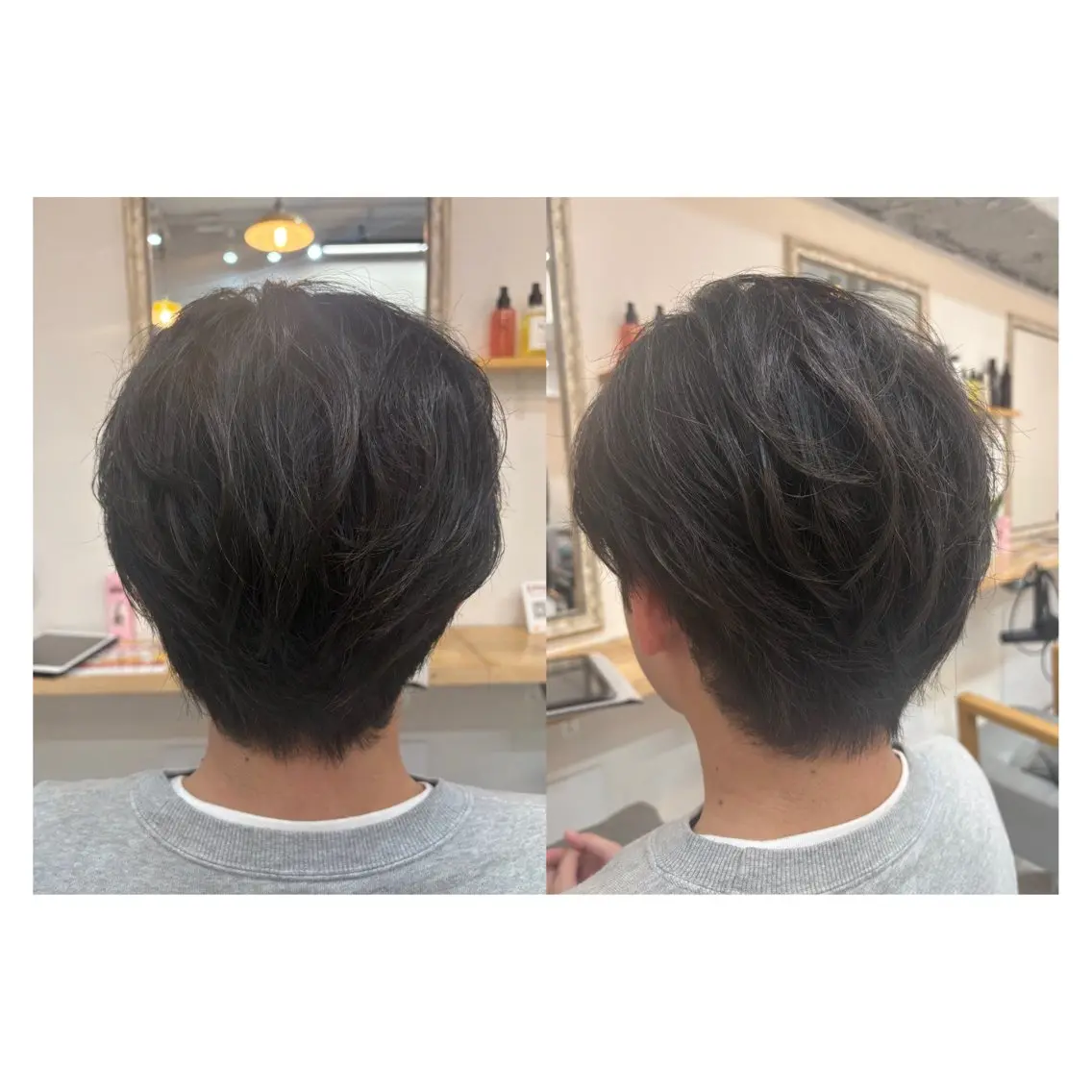 メンズ レイヤーカット・ 縮毛矯正 星野のヘアスタイル
