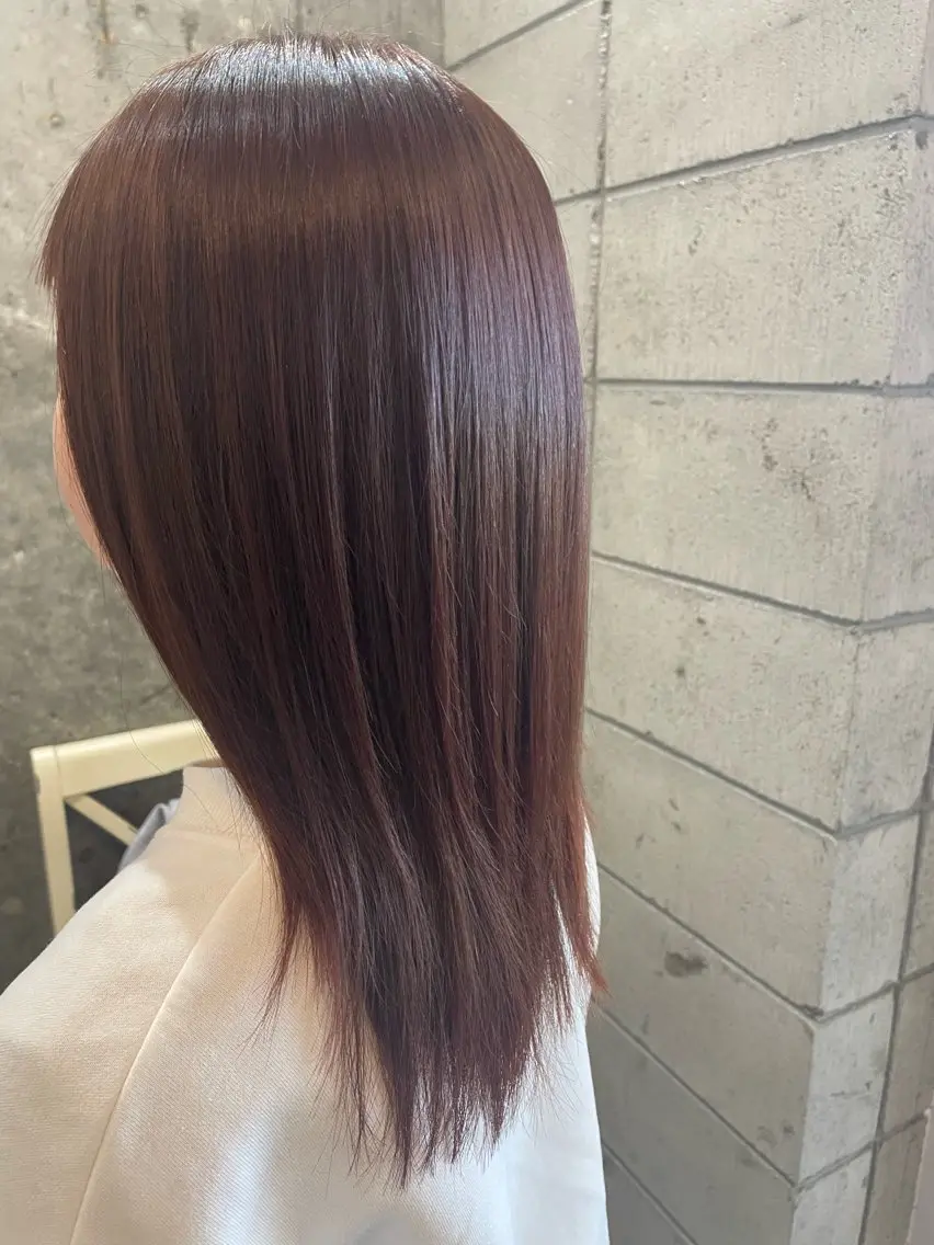 ミディアム カラー 鈴木 かすみのヘアスタイル