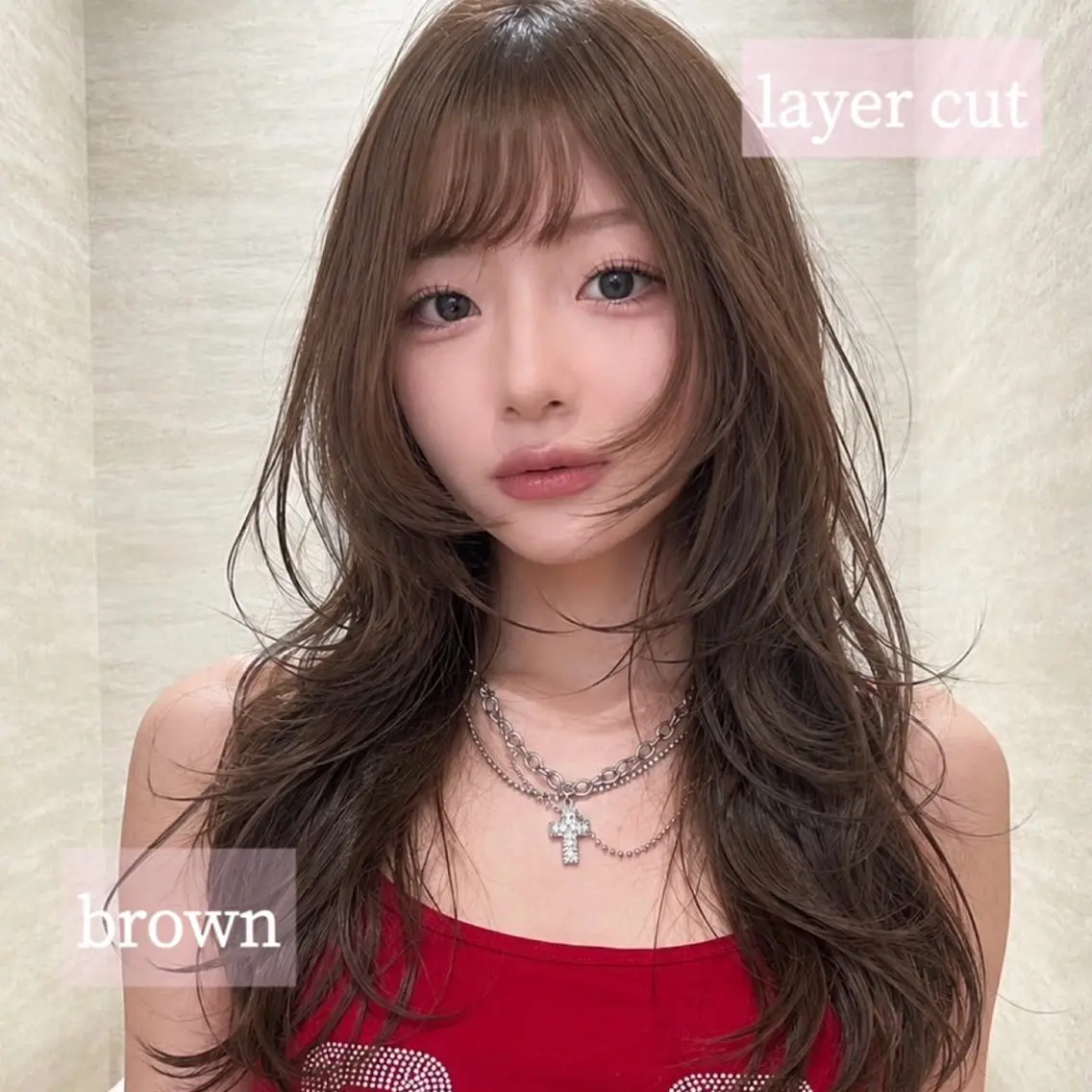 ロング カラー 柔らかい艶暖色 レイヤー🫧姫汝のヘアスタイル