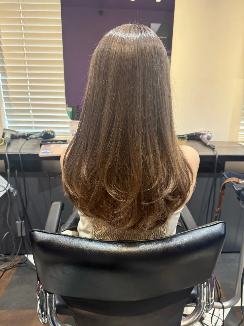 ロング カラー ブリーチ ダブルカラー 加藤 まりえのヘアスタイル