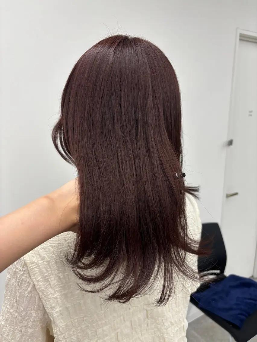 セミロング ヘアカラー トリートメント 🤍🥀韓流暖色レイ ヤー🥀🤍あやねのヘアスタイル