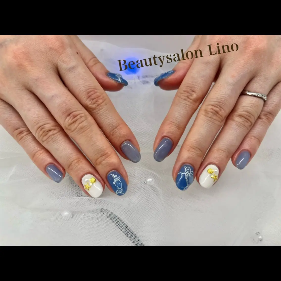 ネイル フラッシュネイル フットネイル フレンチネイル ジェルネイル ラメ(グリッター) ハンドネイル ネイルサロン ⭐︎Linoのその他イメージ