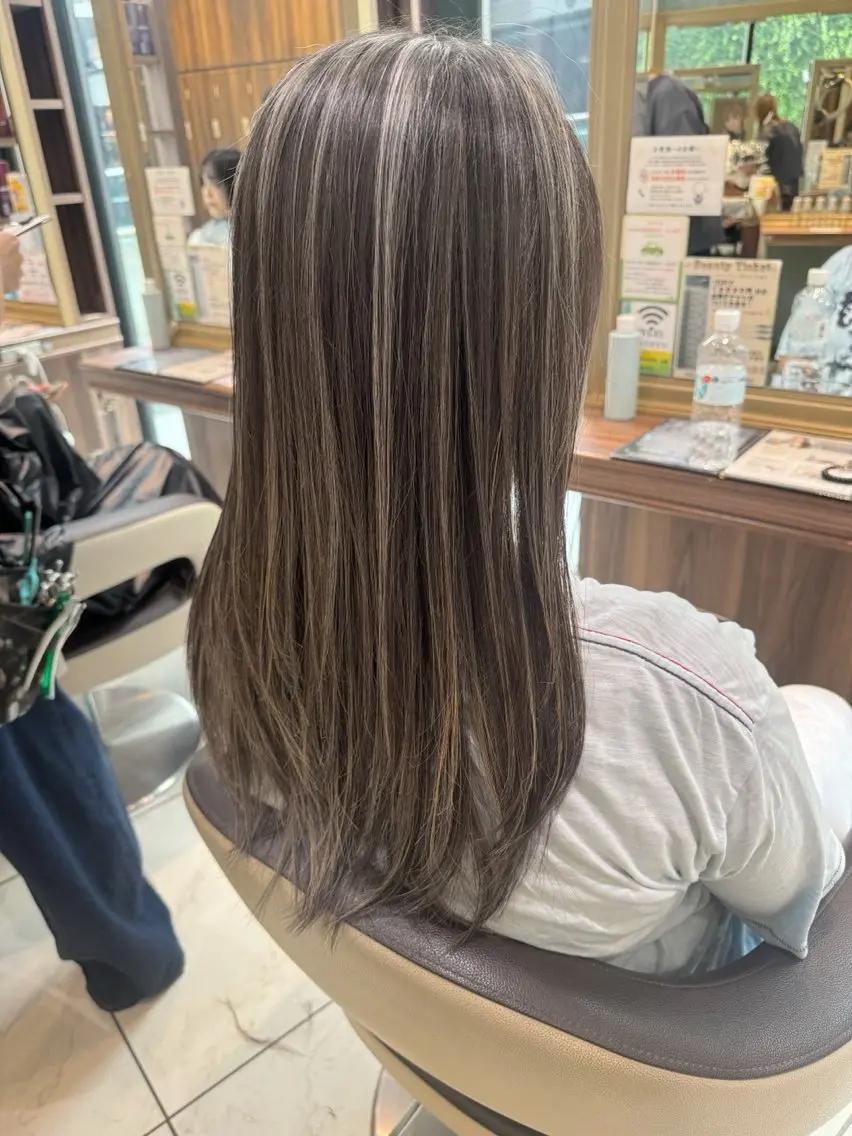 セミロング ヘアカラー トリートメント Ash川越店／店長／ 松本　亮二のヘアスタイル