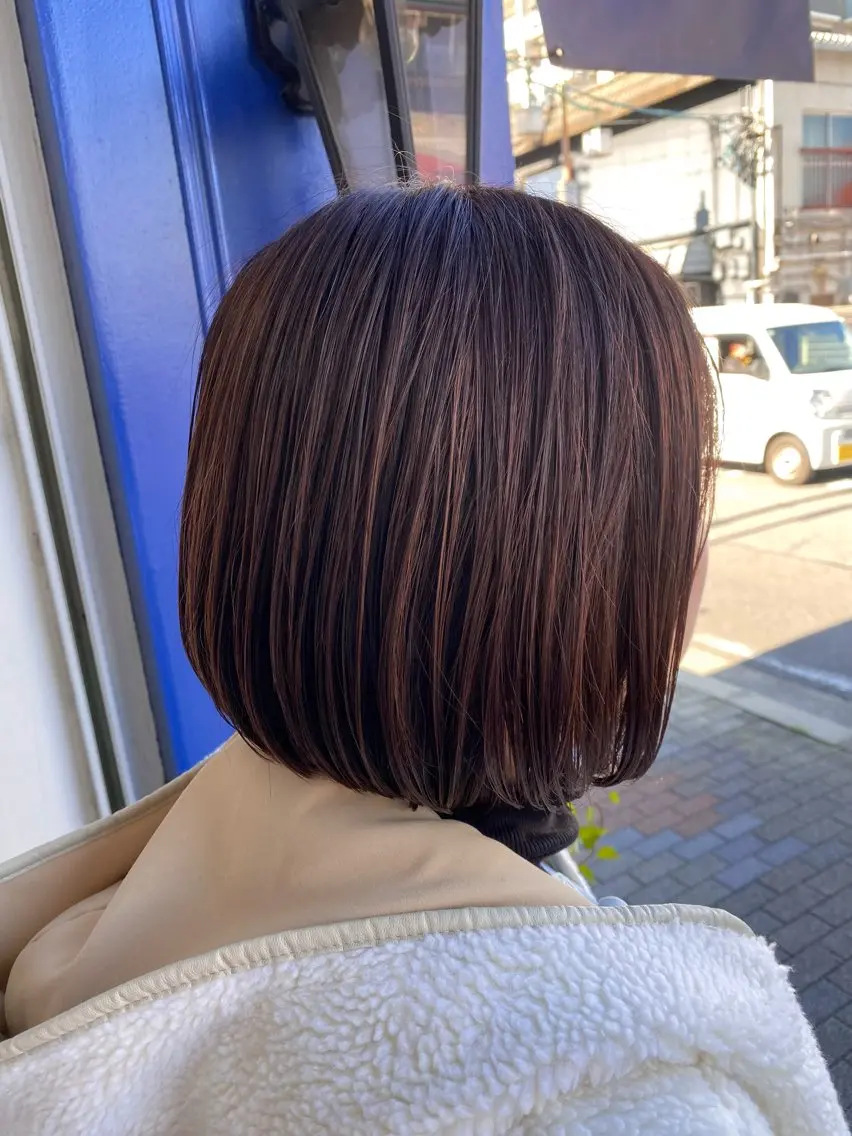 ショート カラー ベージュカラー ピンクカラー ピンクベージュ ボブ 立和名 泉のヘアスタイル