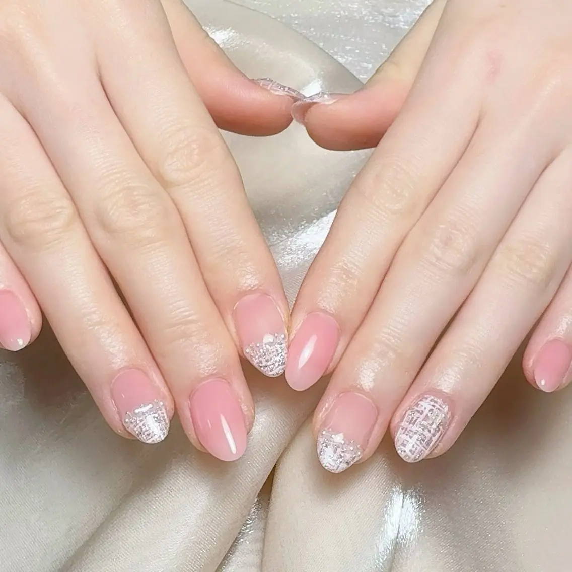 メンズ ネイル メンズ韓国風 アートネイル オーロラネイル ガーリー キラキラネイル ハンドネイル Nail salon 木にいるのネイルデザイン