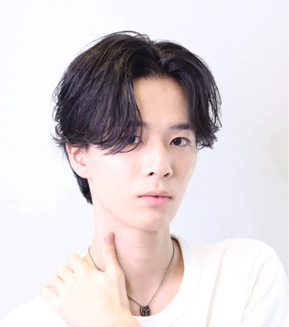 ミディアム メンズ ハクヤ心斎橋 パーマ/縮毛矯正のヘアスタイル