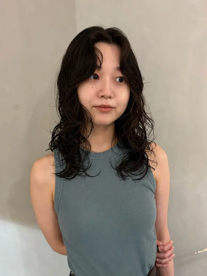 ミディアム パーマ カット パーマ Ordinary H&Lのヘアスタイル