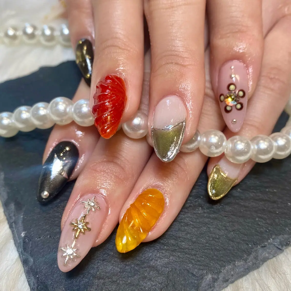 ネイル ハンドネイル FREEME 🌼アビのネイルデザイン