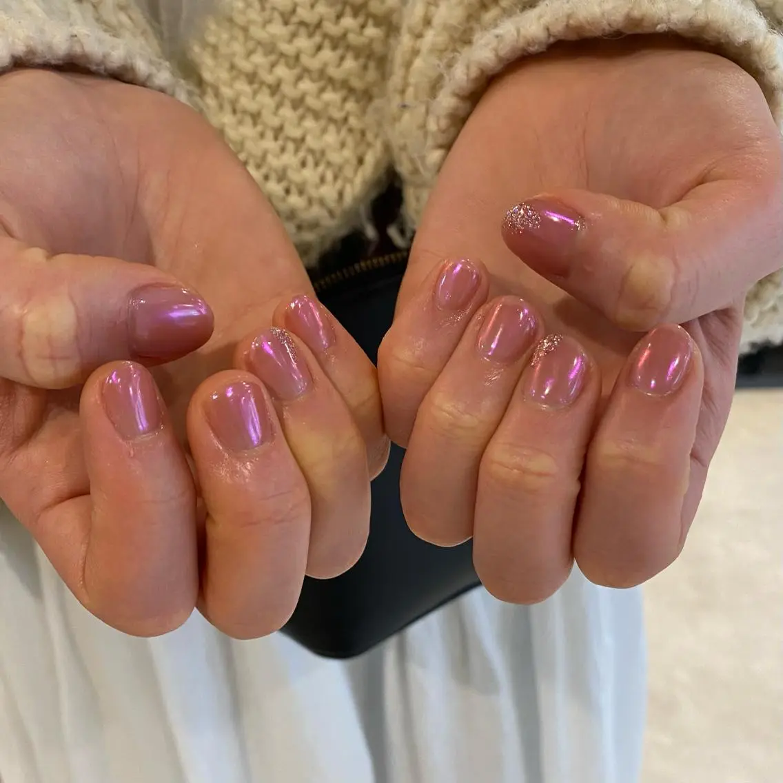 ネイル オーロラネイル ニュアンスネイル ハンドネイル RINO AMANE nailのネイルデザイン