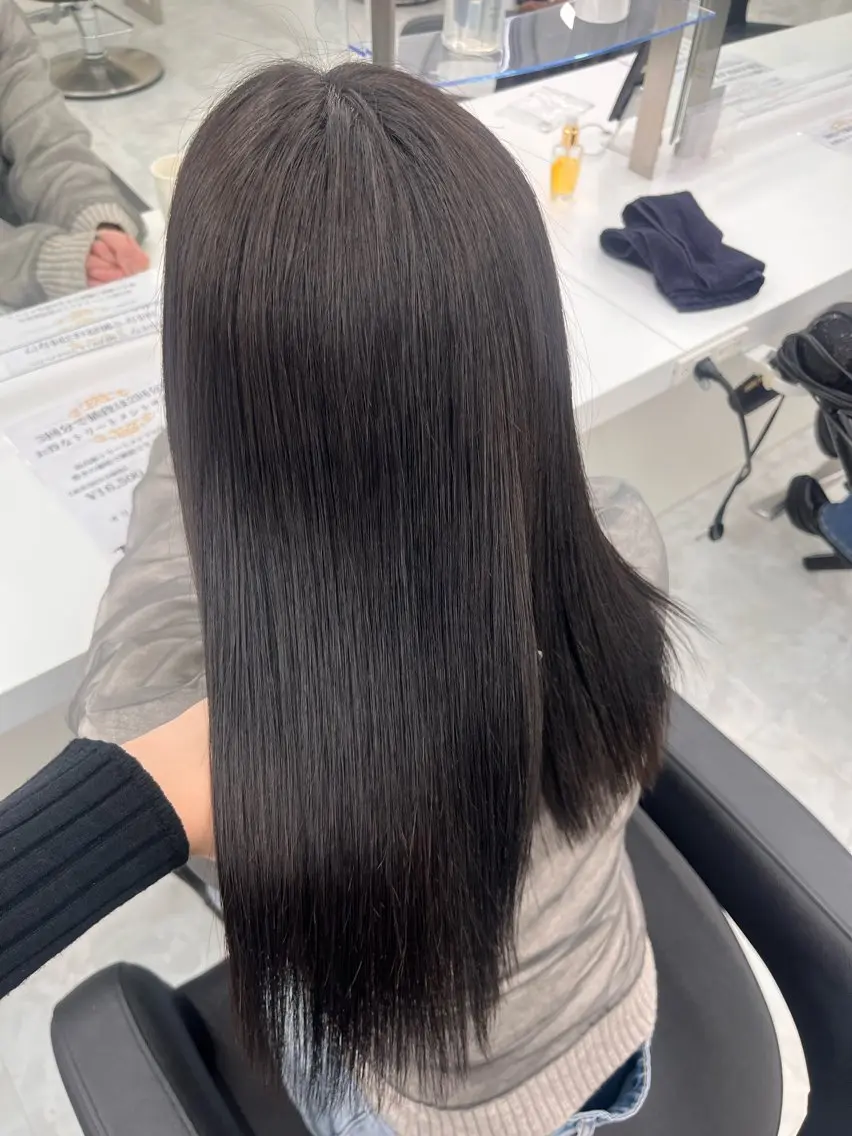 ロング ヘアカラー トリートメント ヘッドスパ ヘアセット ♡ナチュラルガーリー ♡ベージュ♡RINAのヘアスタイル