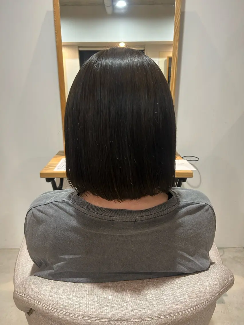 ミディアム カラー ブラウンカラー ダークブラウン MIO 艶カラー/ 縮毛/ブリーチ🫧‪のヘアスタイル