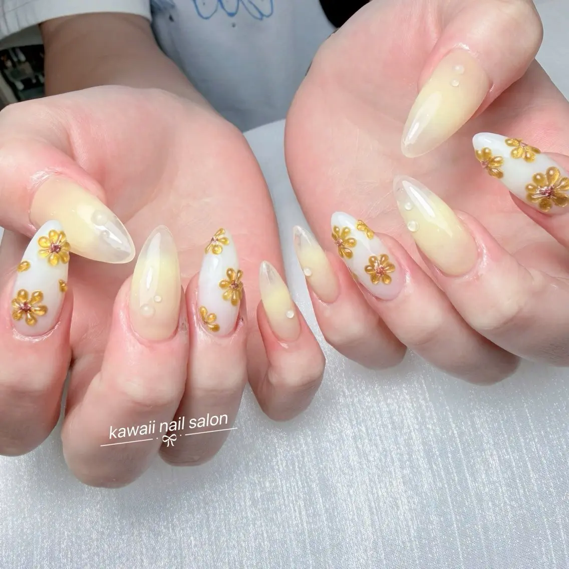 ネイル チークネイル 長さ出し フレンチネイル グラデーション 韓国ネイル Kawaii Nail Salonのネイルデザイン