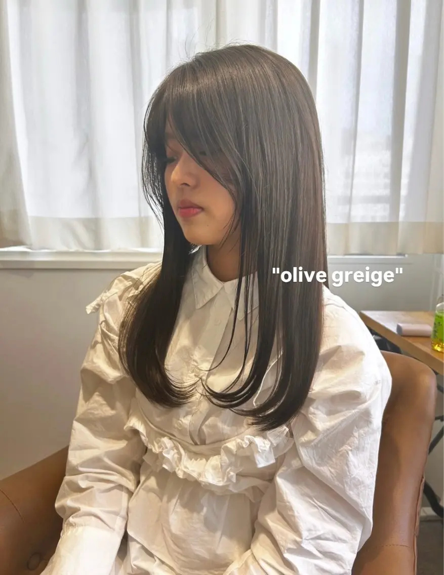 カラー ベージュカラー グレージュ オリーブグレージュ オリーブグレー ANs. SEINAのヘアスタイル