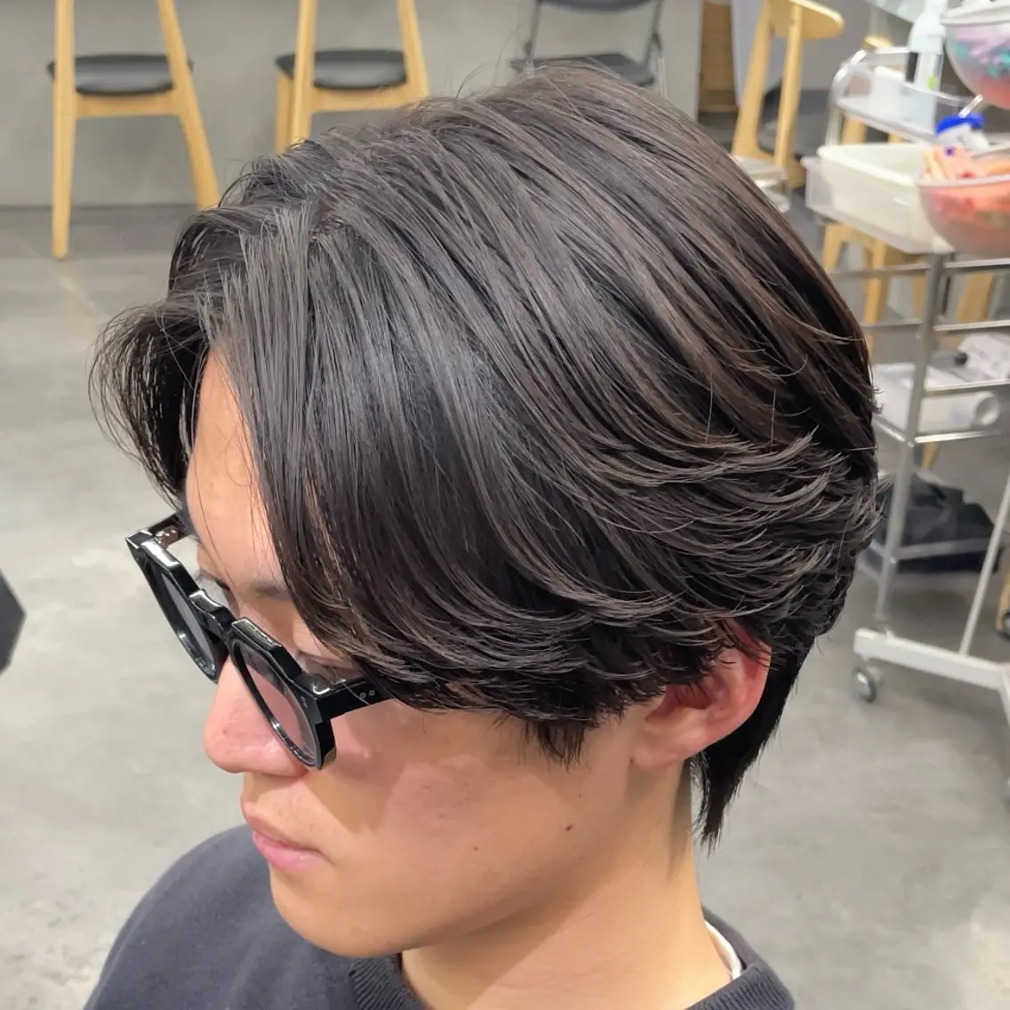 ミディアム パーマ ヘアアレンジ メンズ fifth 石川 凪のヘアスタイル