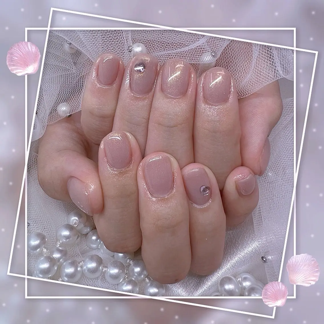 ネイル チークネイル フレンチネイル グラデーション マグネットネイル マグネットフレンチ Chill Nailsalonのネイルデザイン