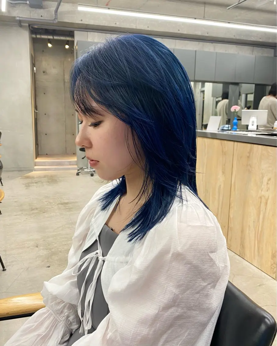ミディアム カラー カット ヘアカラー トリートメント 村田 りょうやのヘアスタイル